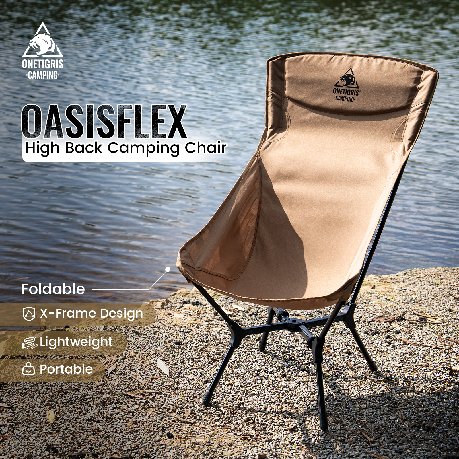 Outdoor Furniture Aluminum - OneTigris Oasisflex Camping Folding Chair Lightweight