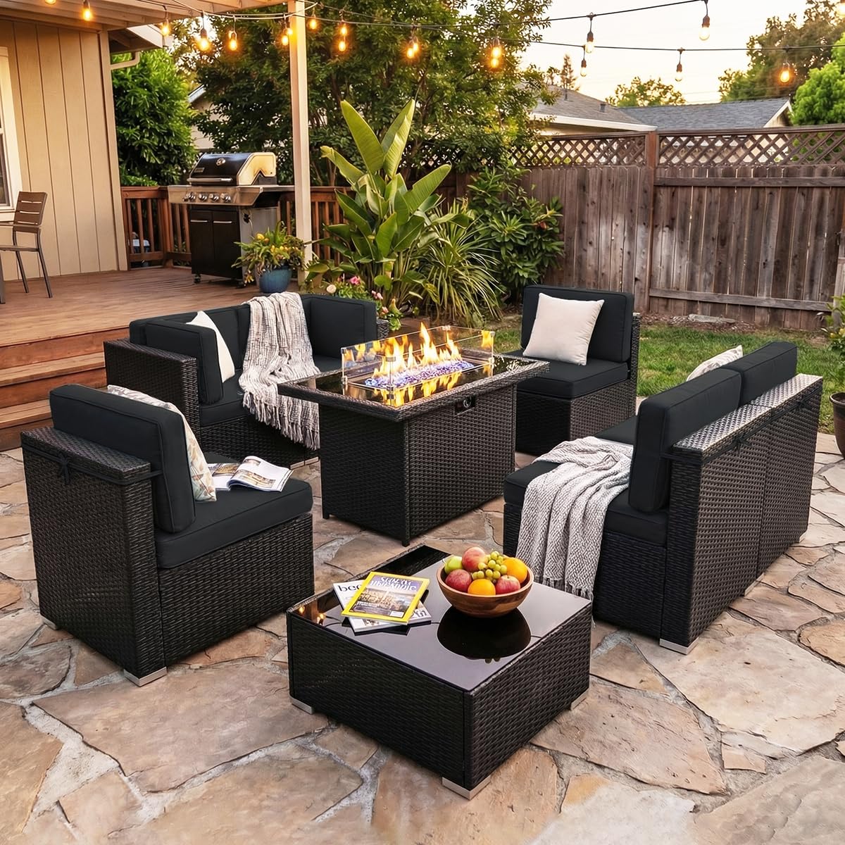 Outdoor Furniture Deals - 8 Pieces Patio Furniture Set with