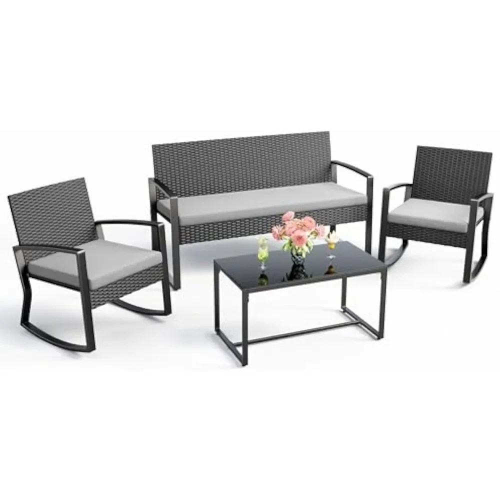 Outdoor Furniture Deals - 4 Piece Outdoor Patio Furniture Set,