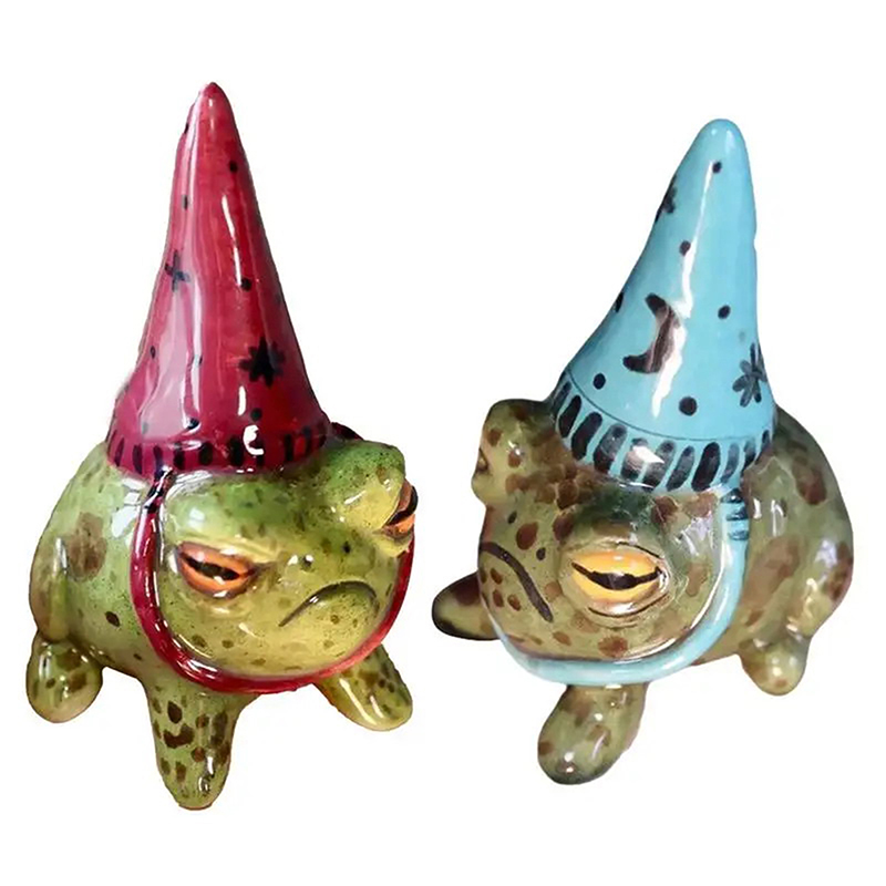 Outdoor Furniture Nearby - Witch Hat Little Frog Statue Resin