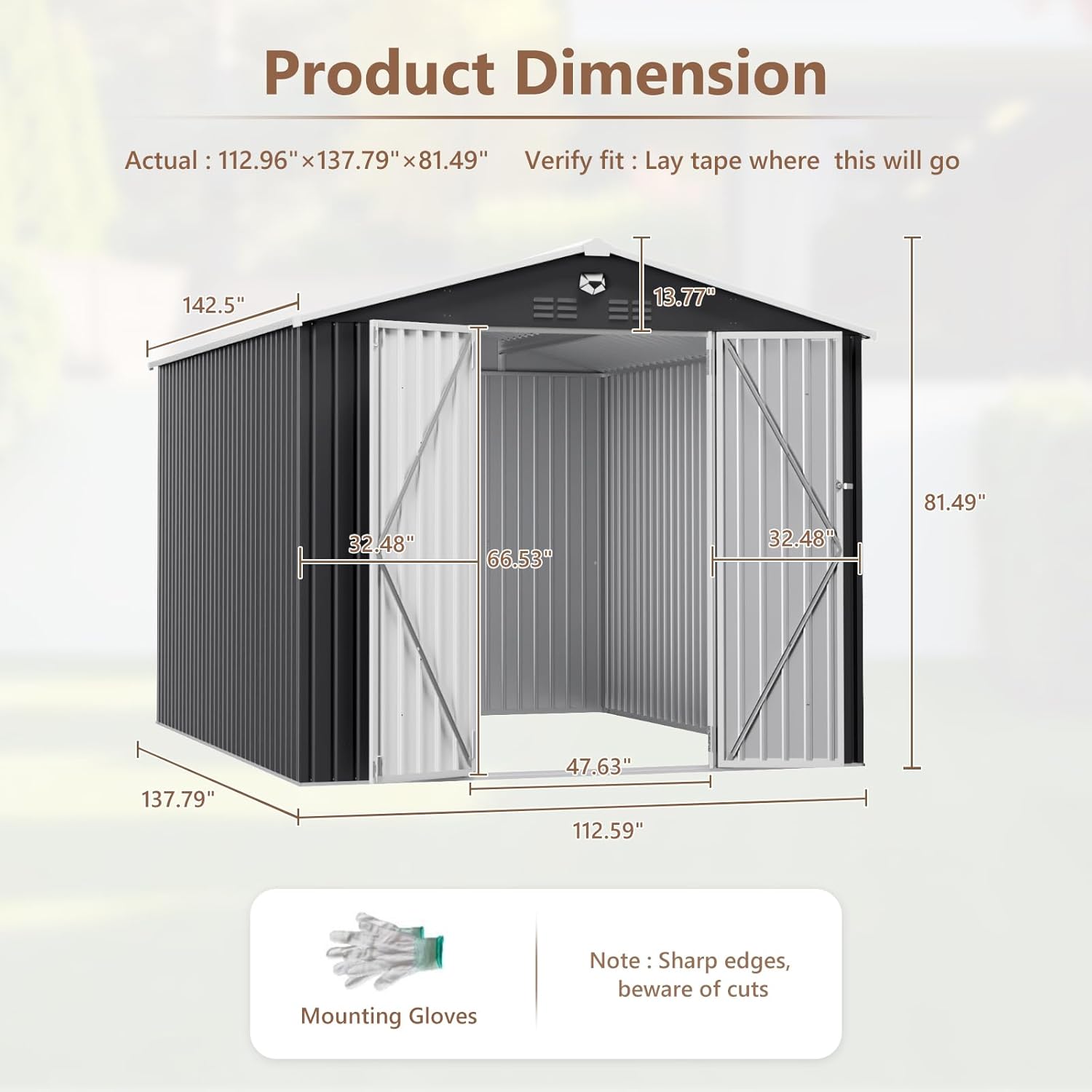 10x12 FT Metal Outdoor Storage – Outdoor Furniture Nearby Bewertung und Preis