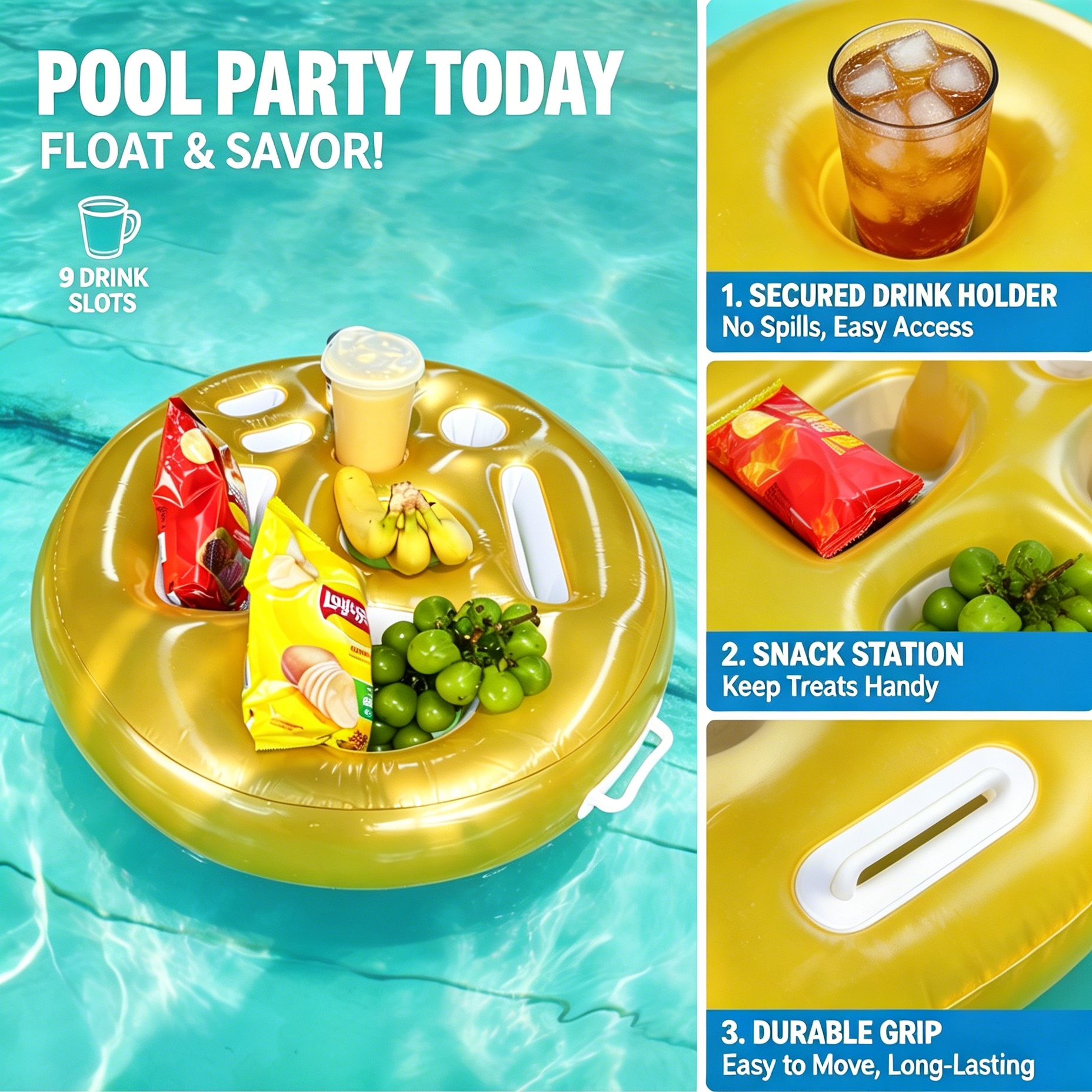 Inflatable Floating Pool Bar T – Outdoor Furniture In Bewertung und Preis