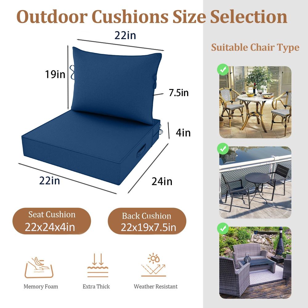 Deep Seat Cushions 22 x 24 x 4 – Outdoor Furniture Cushions 22 X 24 Bewertung und Preis