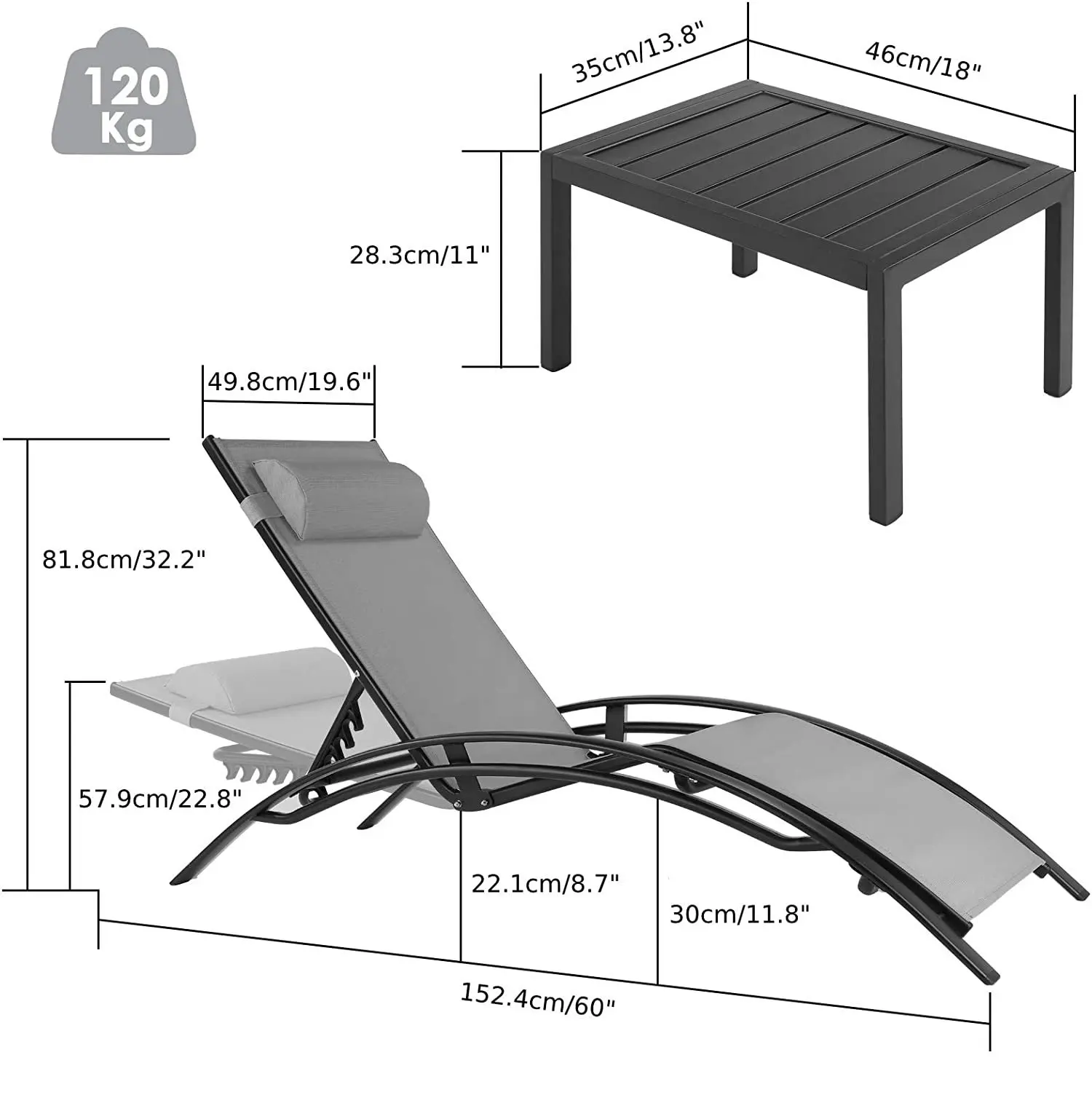 Aluminum Lounge Chair for Outs – Outdoor Furniture Deals Bewertung und Preis