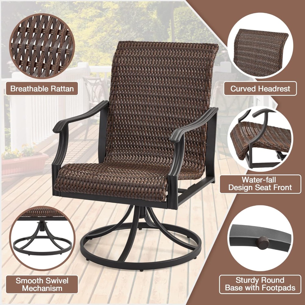 Heavy Wicker Swivel Chair 2PCS – Outdoor Furniture Xl Bewertung und Preis