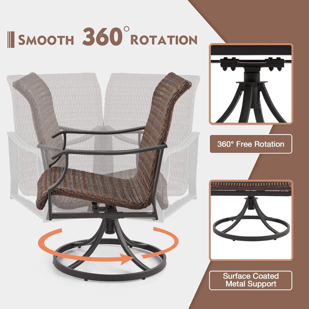 Heavy Wicker Swivel Chair 2PCS – Outdoor Furniture Xl Bewertung und Preis