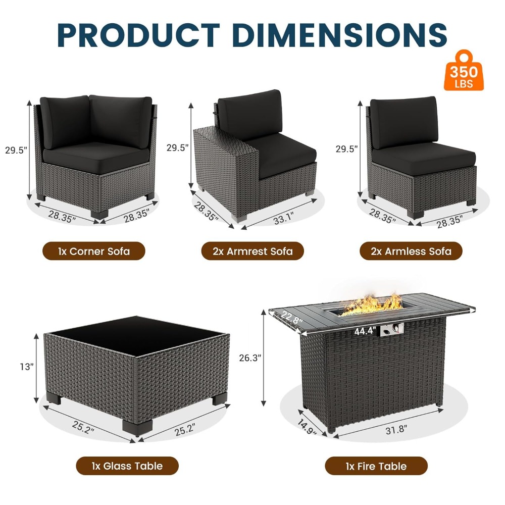 7 Piece Outdoor Sectional Sofa – Outdoor Furniture Deals Bewertung und Preis