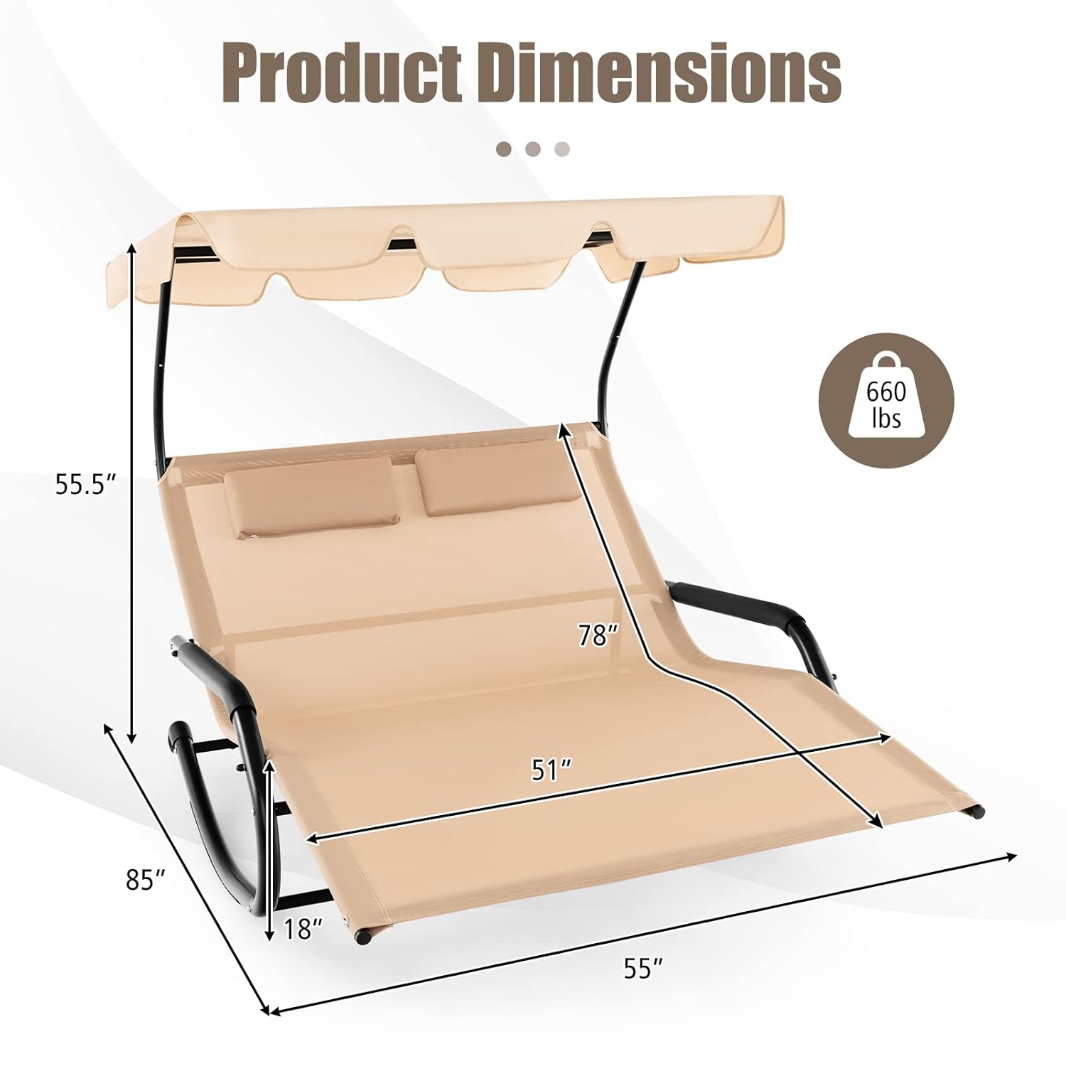 2 Person Adjustable Canopy Lou – Outdoor Furniture Xl Bewertung und Preis