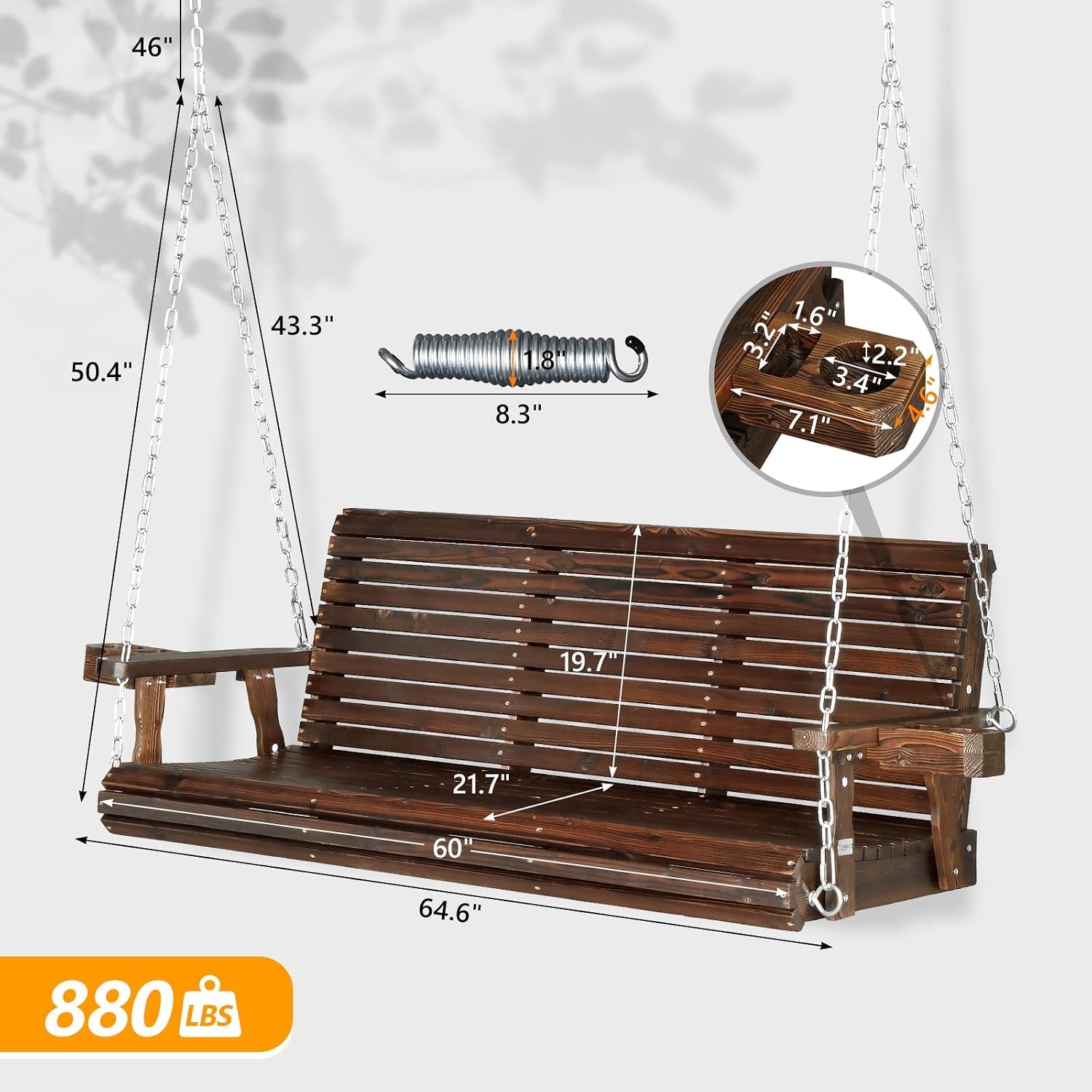 XL Size Heavy Duty 880LBS Wood – Outdoor Furniture Xl Bewertung und Preis