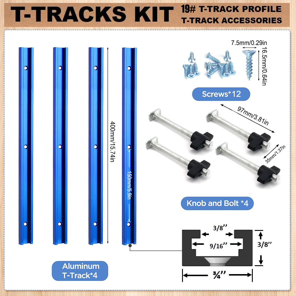 Woodworking 19# T-track Kit an – Outdoor Furniture Aluminum Bewertung und Preis