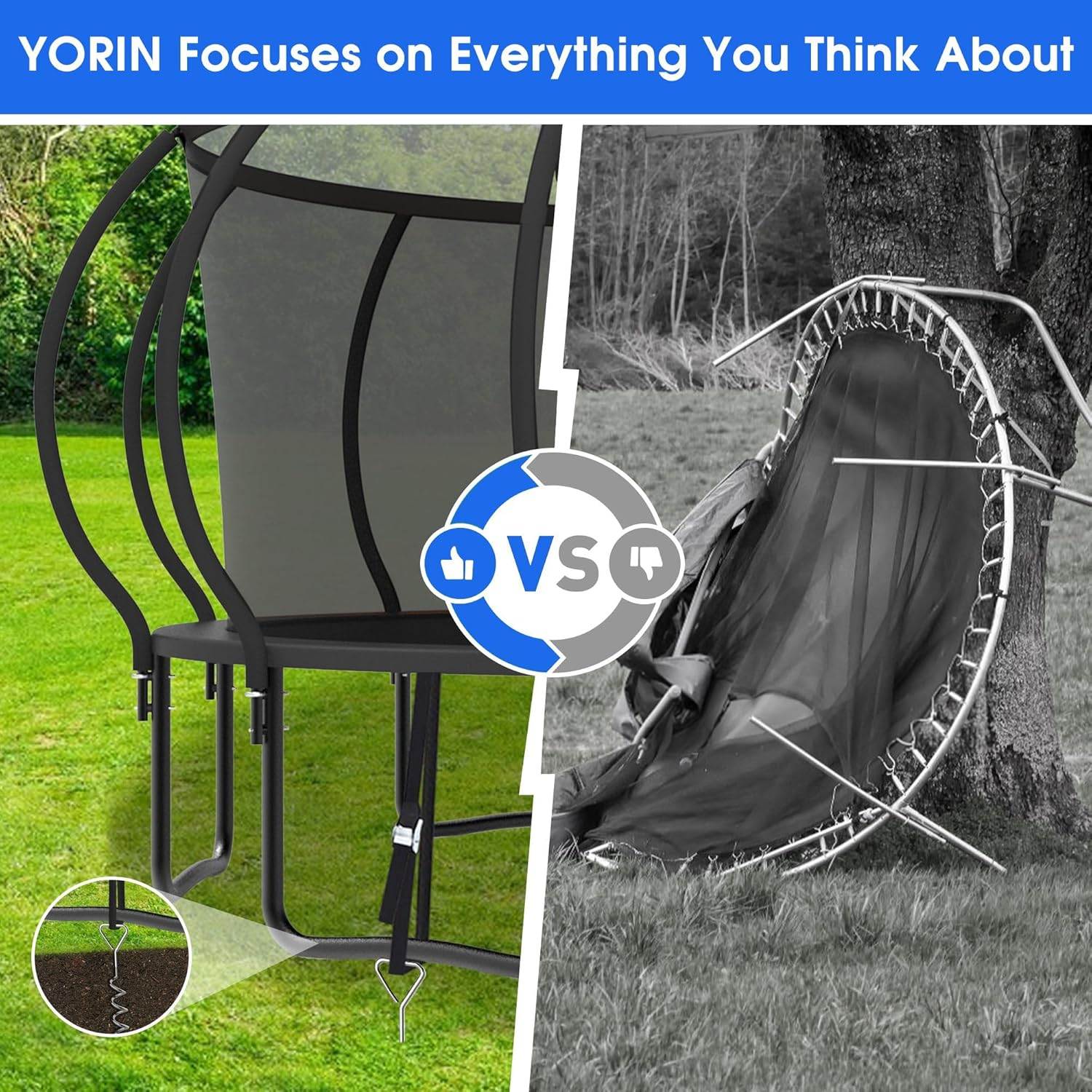 Large Outdoor Trampoline with  – Outdoor Furniture In Bewertung und Preis