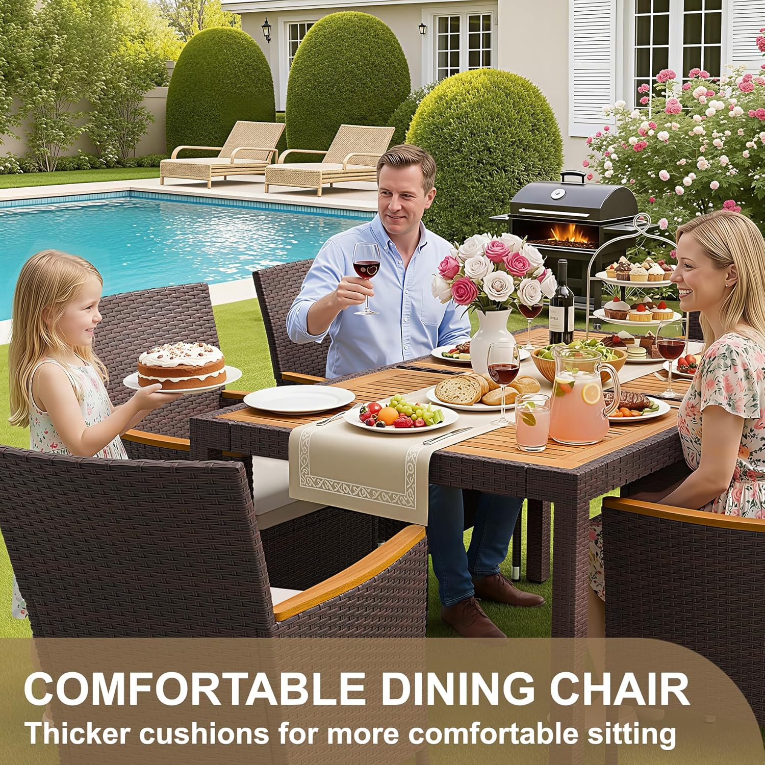 7 Piece Patio Dining Set Acaci – Outdoor Furniture Deals Bewertung und Preis