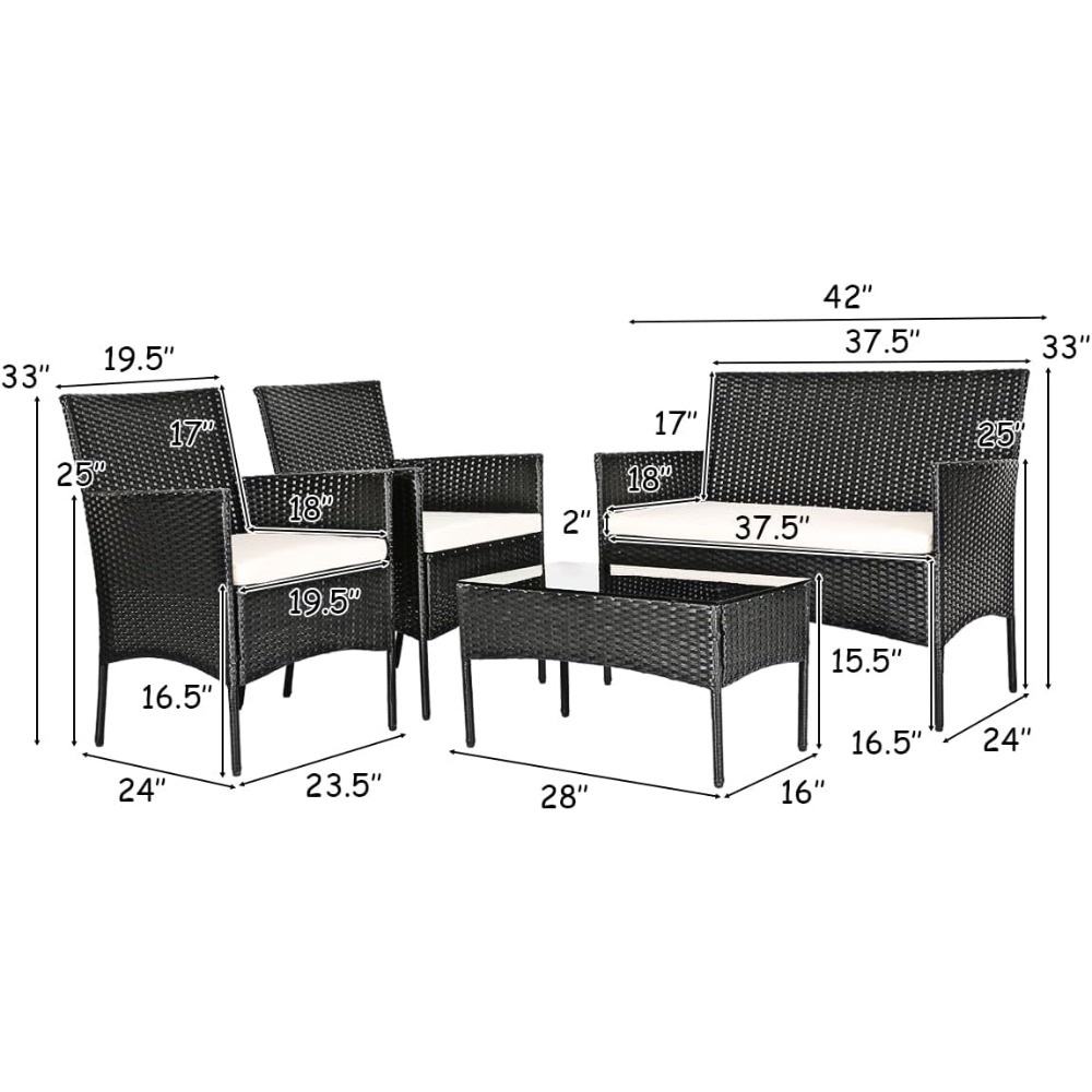 8 Pieces Patio Rattan Furnitur – Outdoor Furniture Deals Bewertung und Preis
