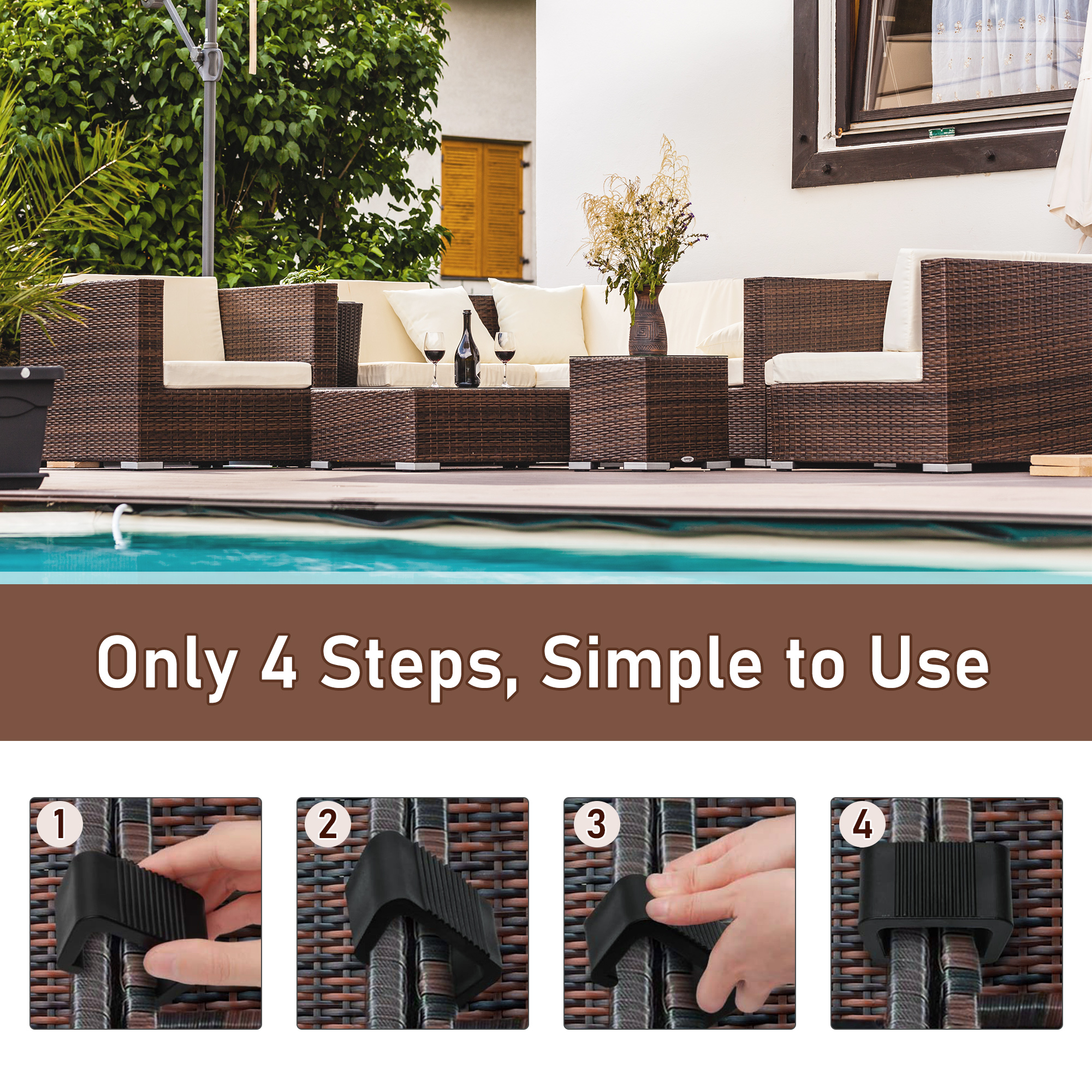 Set of 10 Outdoor Patio Wicker – Outdoor Furniture In Bewertung und Preis