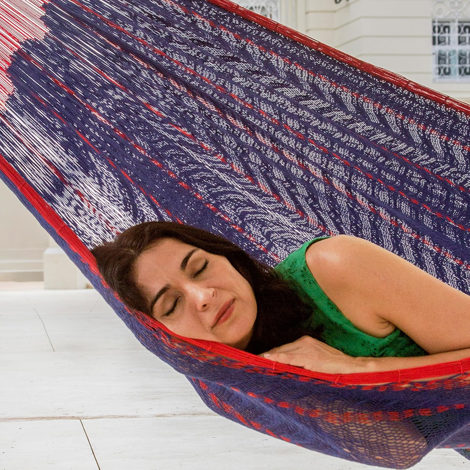 Blue Red Cotton Hand Woven May – Outdoor Furniture Xl Bewertung und Preis