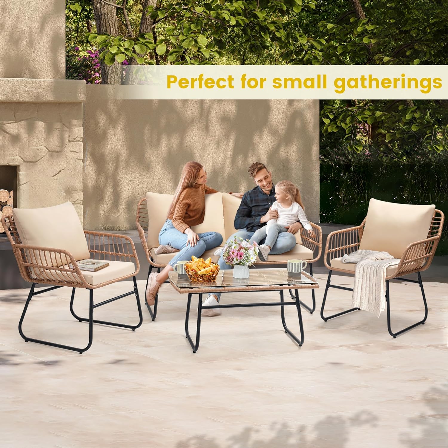 4 Piece Patio Bistro Outdoor F – Outdoor Furniture Deals Bewertung und Preis