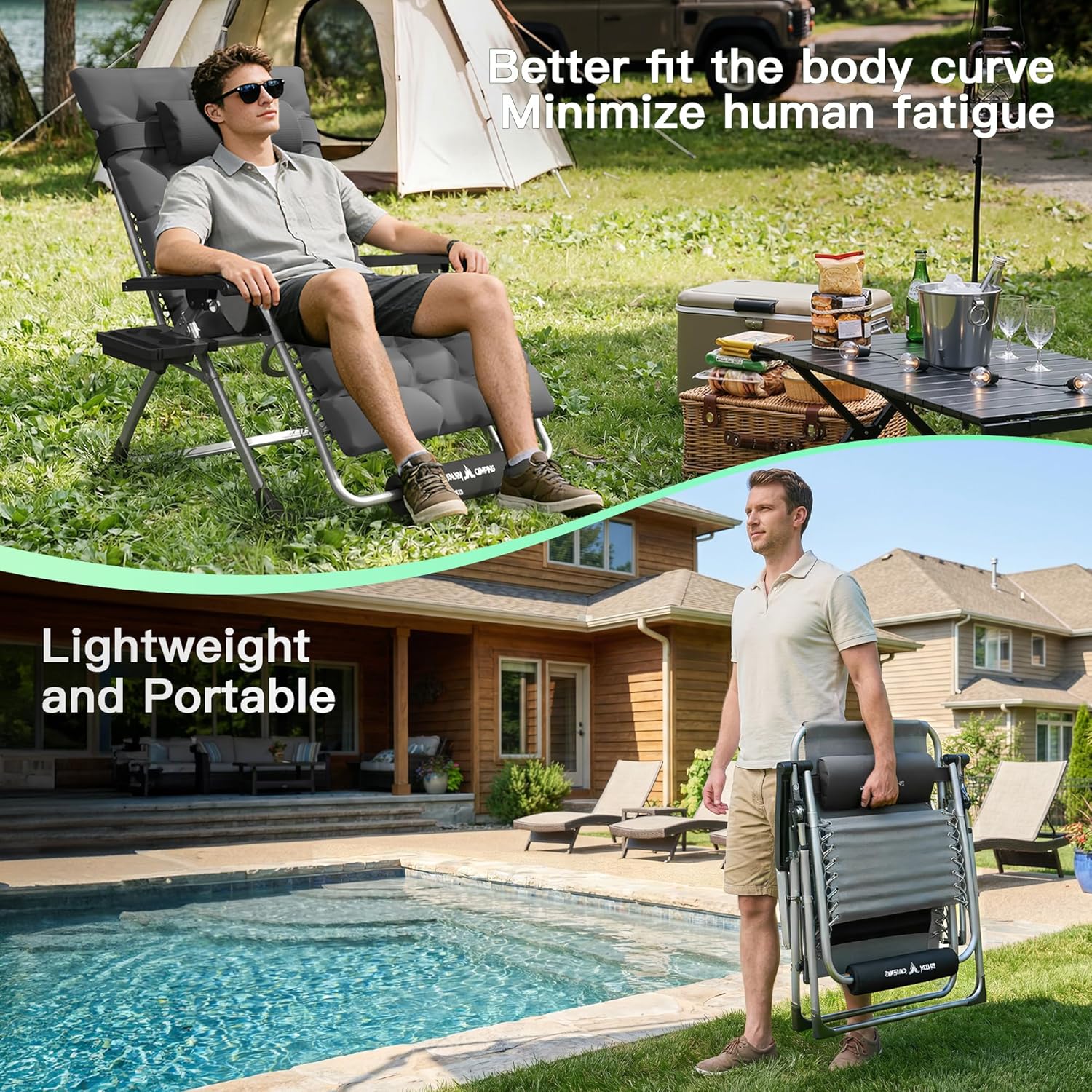 XL Oversized Zero Gravity Chai – Outdoor Furniture Xl Bewertung und Preis