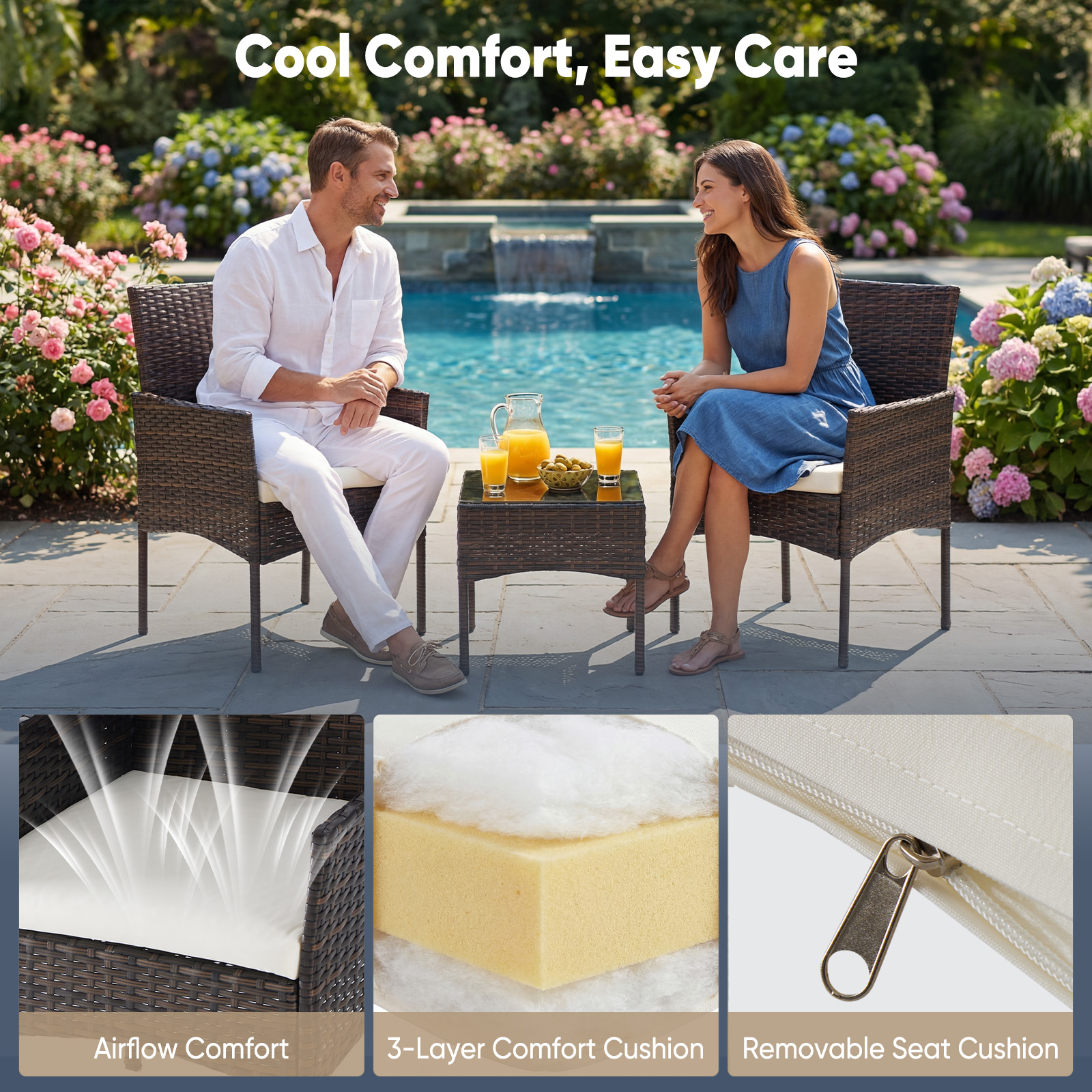 JHK Large Size 3 Pieces Outdoo – Outdoor Furniture Deals Bewertung und Preis