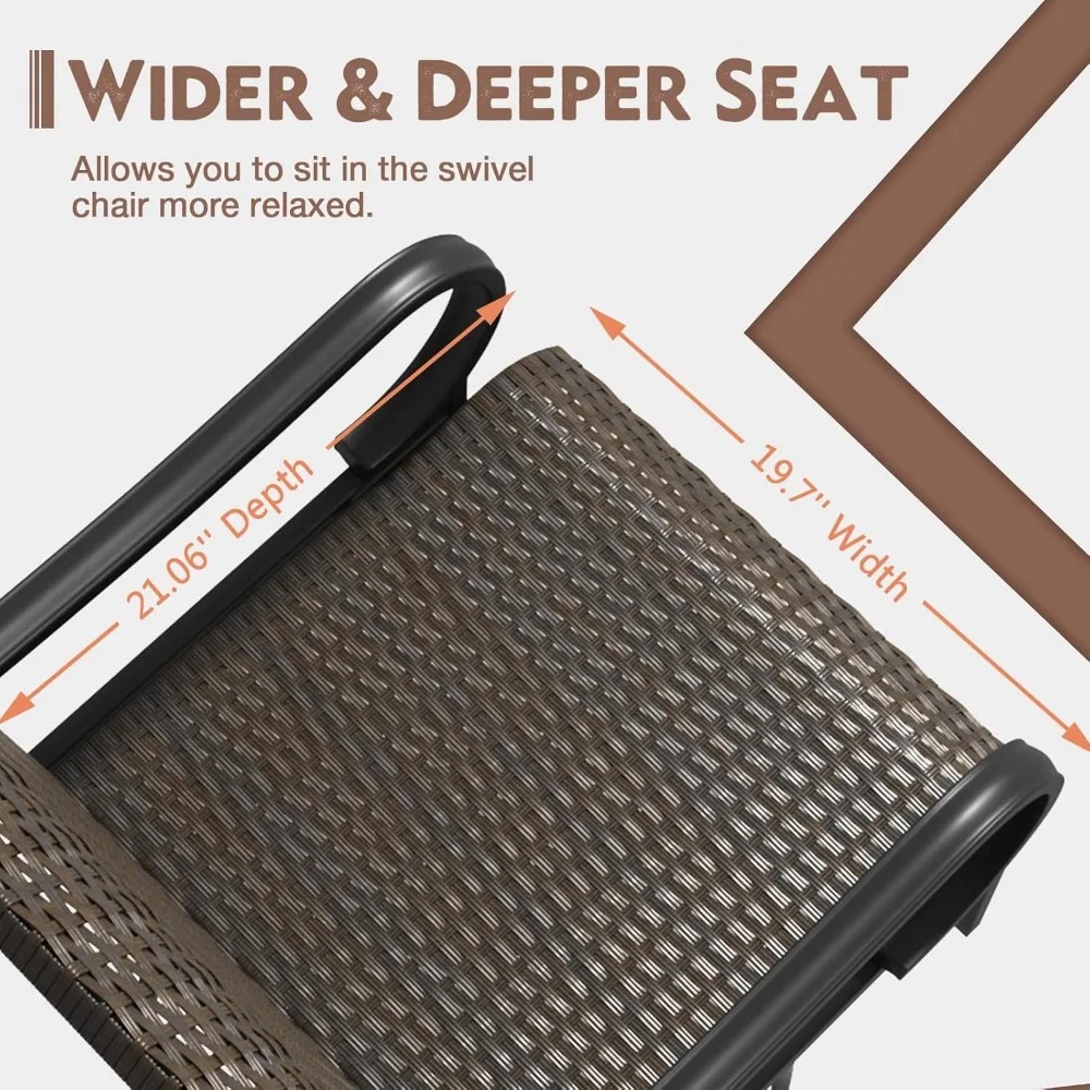 Heavy Duty Wicker Swivel Patio – Outdoor Furniture Xl Bewertung und Preis