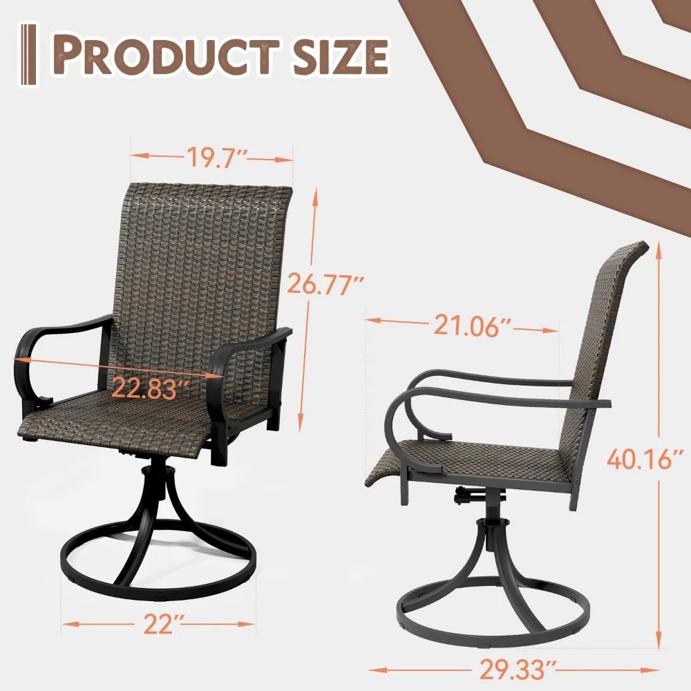 Heavy Duty Wicker Swivel Patio – Outdoor Furniture Xl Bewertung und Preis